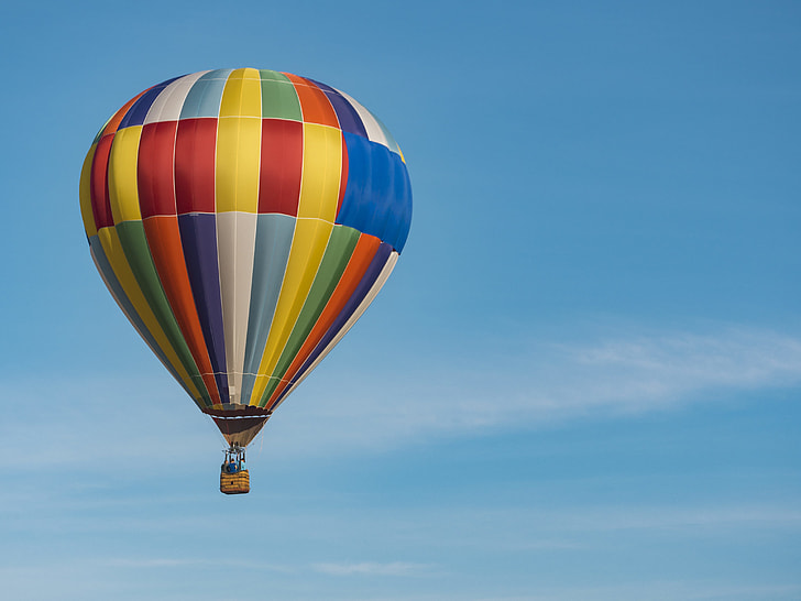 focus photography of hot-air balloon
