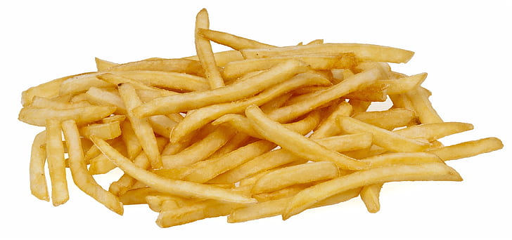 french fries with white background