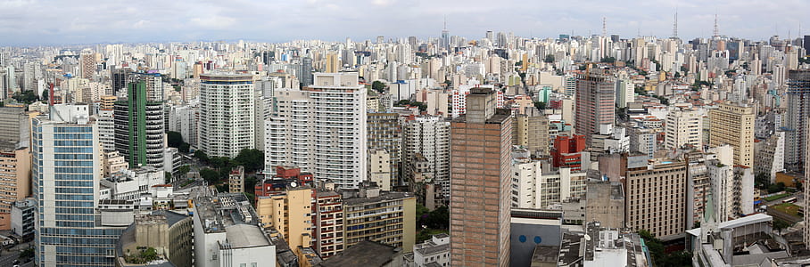 RPPC Postcard: Sao Paulo Brasil (Brazil) - Partial Panorama of City