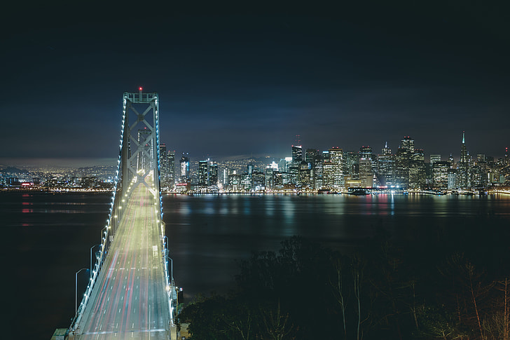 Bridge in San Francisco at night