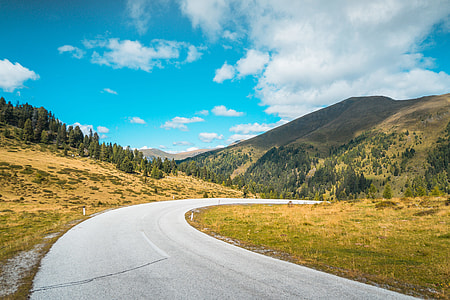 Empty Road in Austrian Mountains
