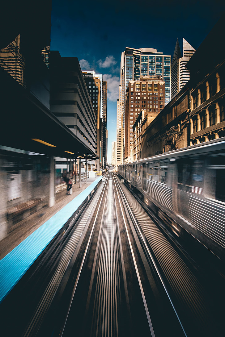 train station in time lapsed photography