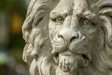 brown lion statue
