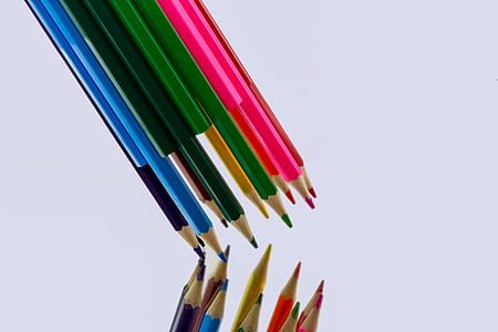 assorted coloring pencils