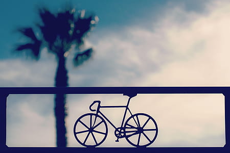 selective focus photography of black bicycle decor
