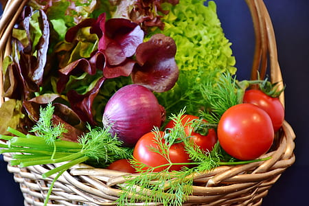 assorted vegetables in brown woven basket