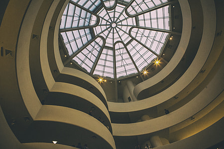 Interior shot taken at the Guggenheim Museum in Manhattan, New York City