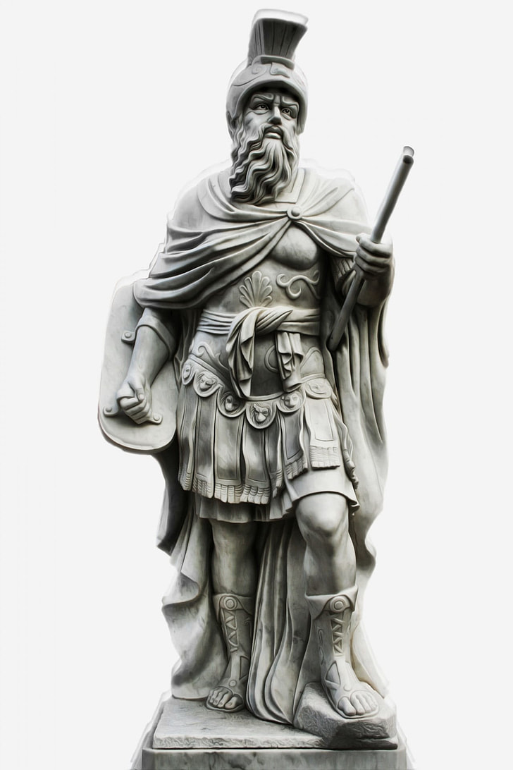 male gladiator statue