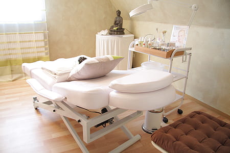 white massage table