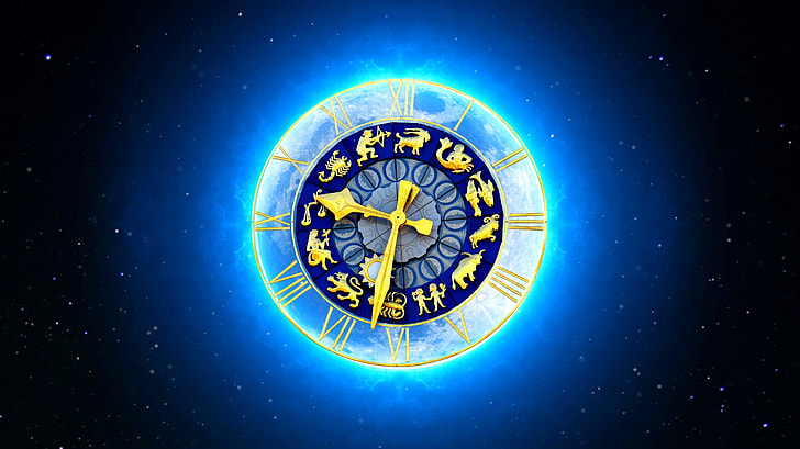 zodiac sign clock