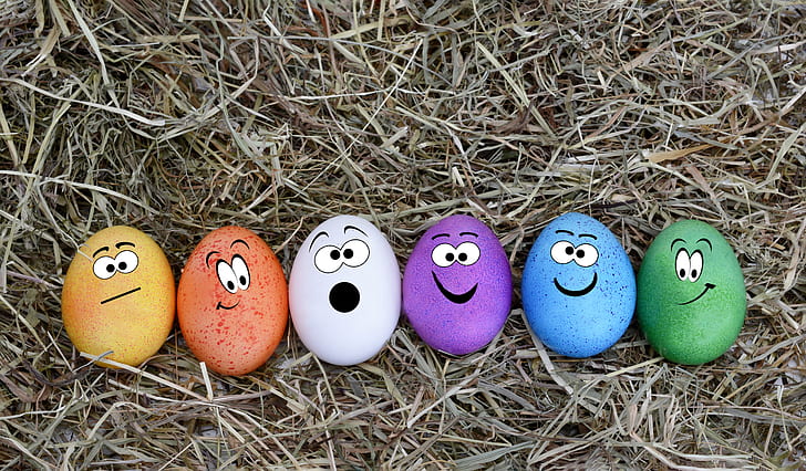 several-color easter eggs