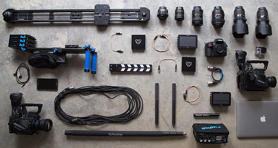black CSLR camera parts