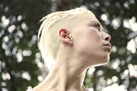 woman blonde hair