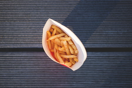 Potato Fries in High Angle Photography