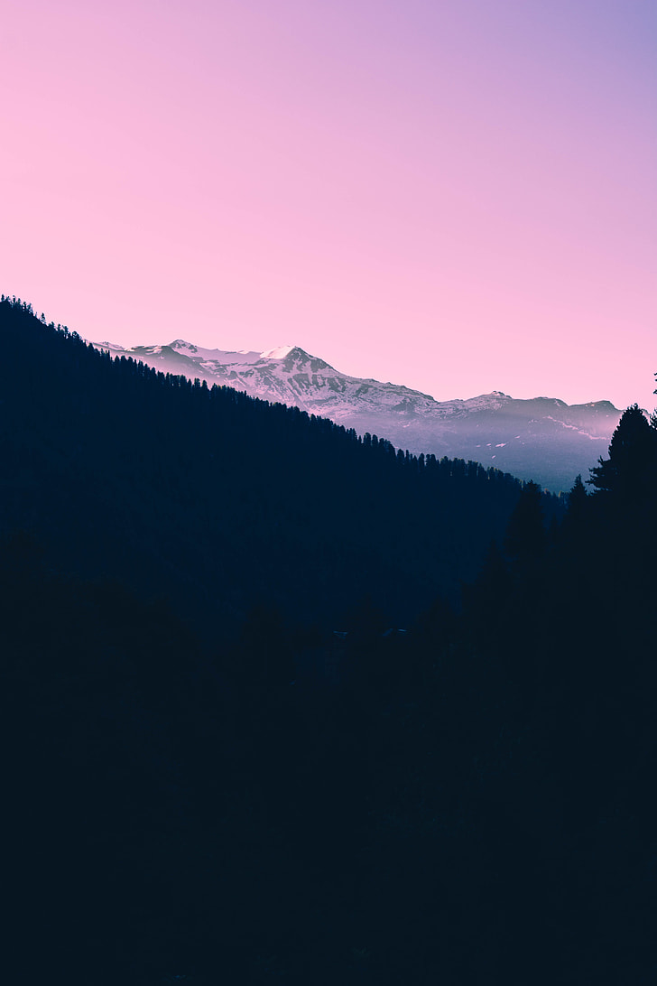 panoramic photo of mountain alps