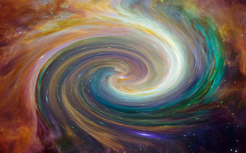 multicolored Milky Way illustration