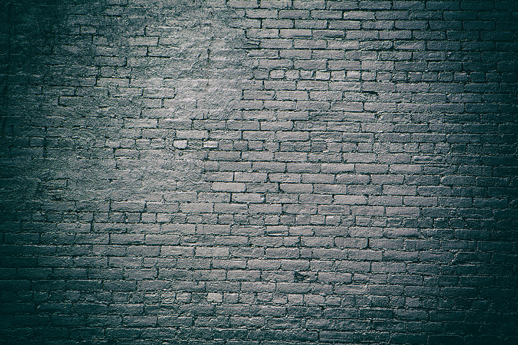 Wide-angle shot of a brick wall, image captured in New York City