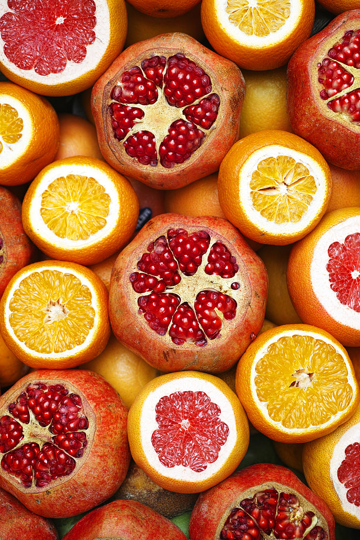 closeup photo of bunch of fruits