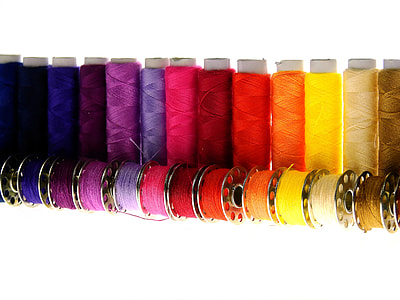 assorted-color thread lot