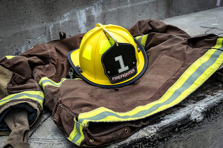 firefighter suit on ground