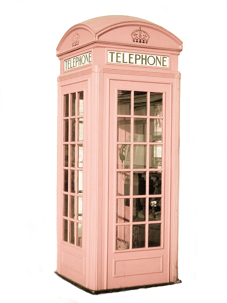 photo of pink Telephone Booth