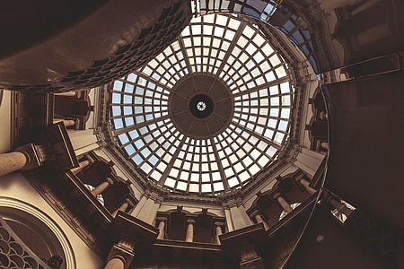 Interior architectural shot captured at Tate Britain art gallery in London