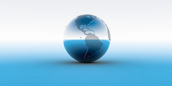 close-up photography of globe logo