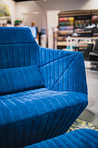 Soft blue sofa