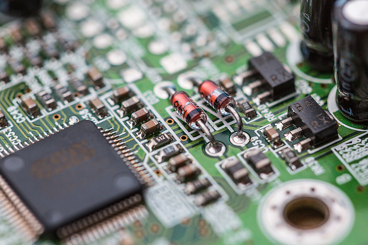 Electronics Chip Board Hardware Close Up
