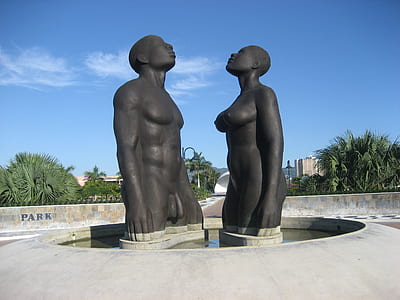 statue, man, woman, naked, love, erotic