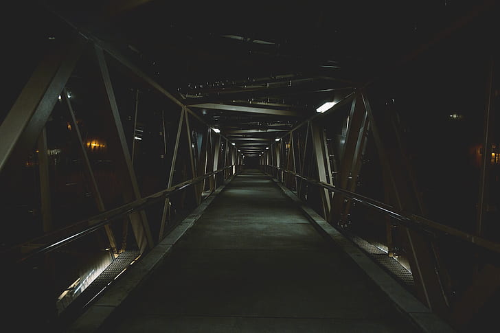 photography of bridge during nighttime