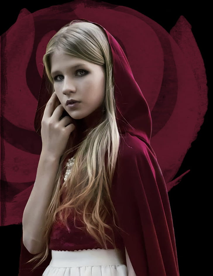 girl wearing red hood