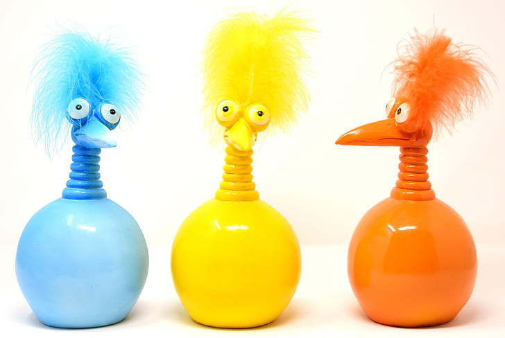 jokers, orange, blue, yellow, funny, weird bird