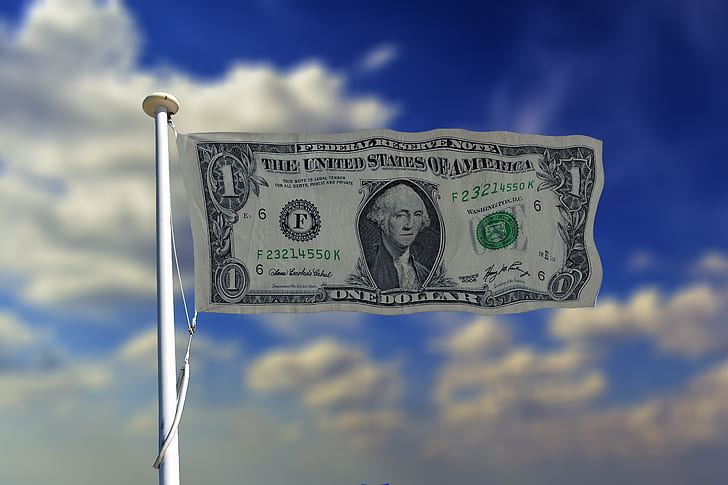 photo of 1 U.S. dollar banknote flag
