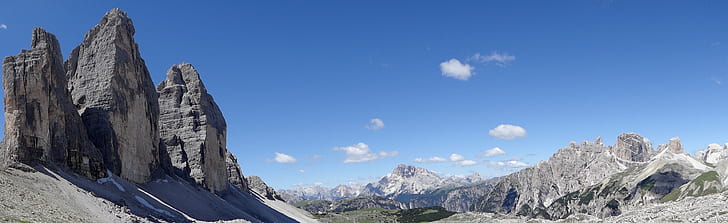 panoramic photo of rocky mountain
