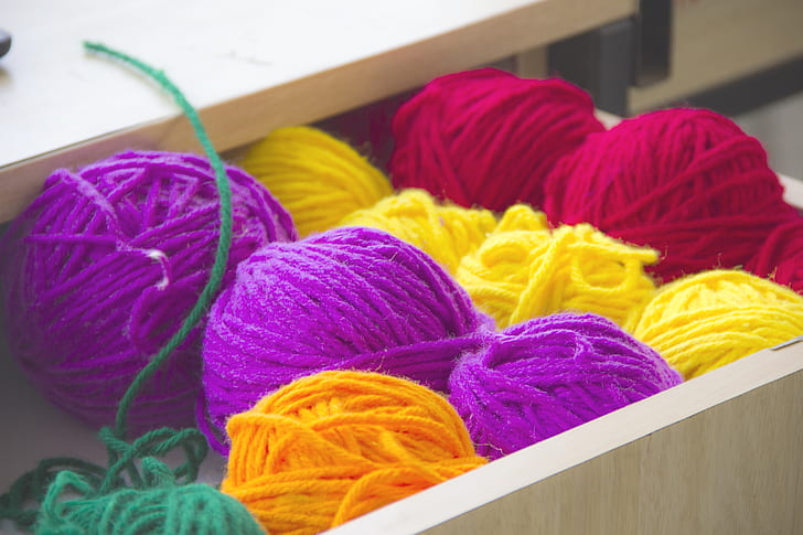 Close-up Photography of Colorful Yarns