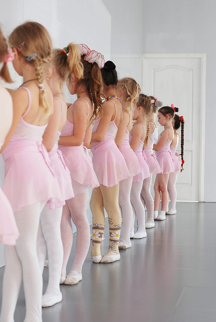 photo of girl's wearing pink ballet dress