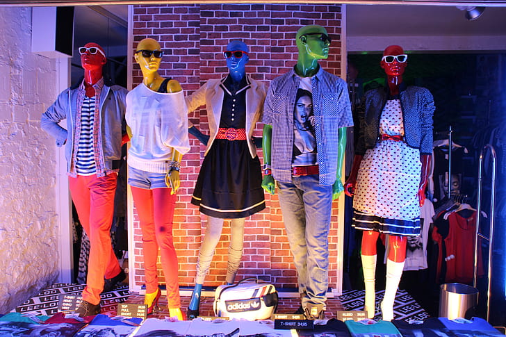 human's assorted display clothes
