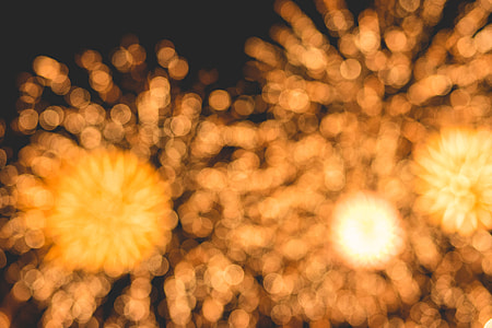 Bokeh Classy Golden Fireworks Lights Background #2