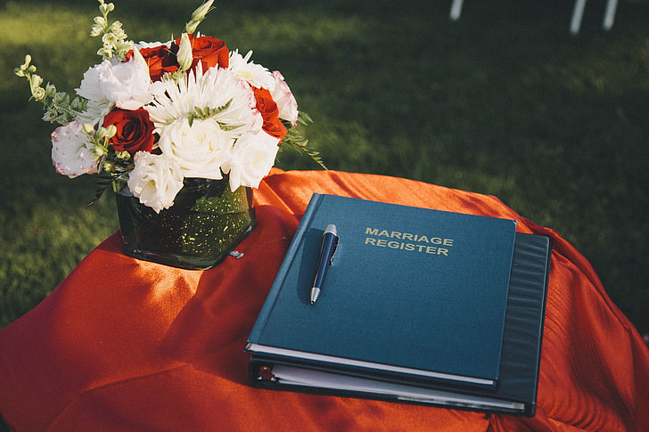 Register book at wedding
