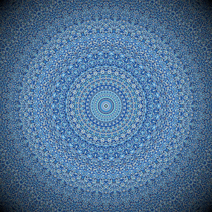 blue mandala illustration