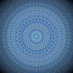 blue mandala illustration