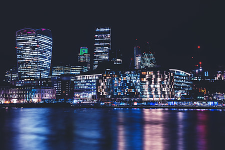 London City lights by night