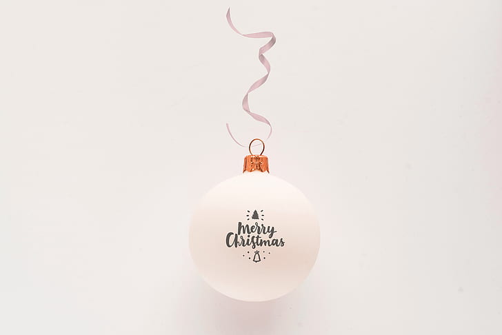 Merry Christmas-printed bauble
