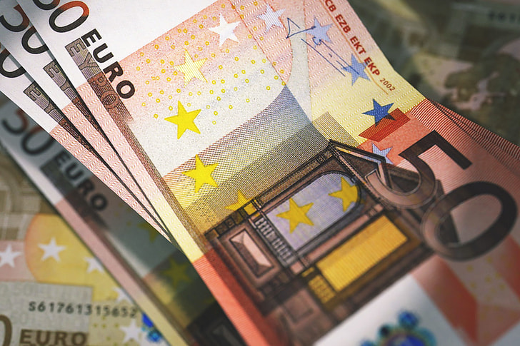 Euro cash bank note