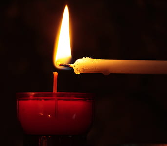 lighted candle stick