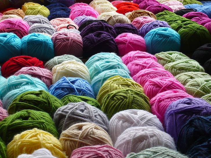 assorted-color yarn lot