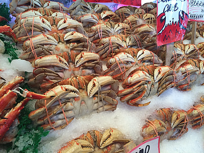 red and white Crabs