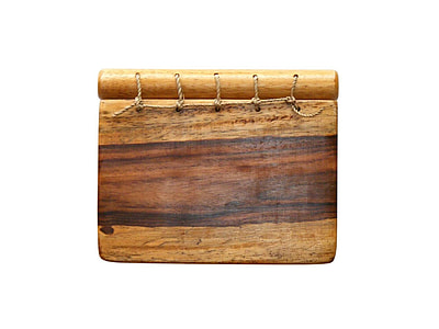 brown wooden board with rope