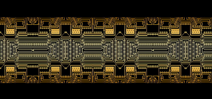 yellow and white circuit board